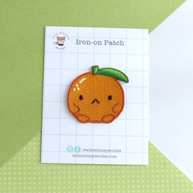 Grumpy Clementine Embroidered Patch - 0