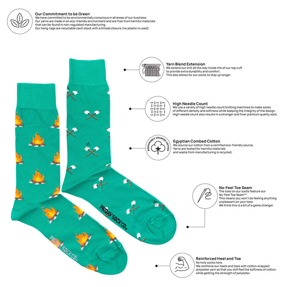 Men's Campfire & Marshmallow Socks