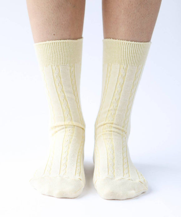 Cable Knit Dress Socks | Made in Canada | Various Colours