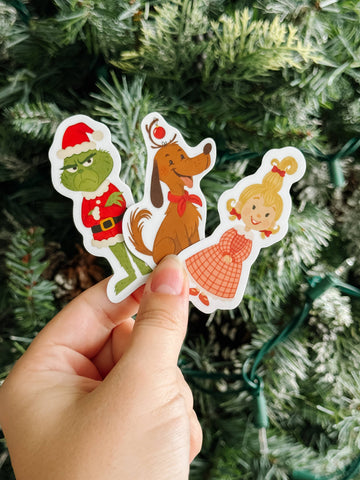 Merry Little Sidekick Max - Grinchy Christmas Vinyl Sticker - 0
