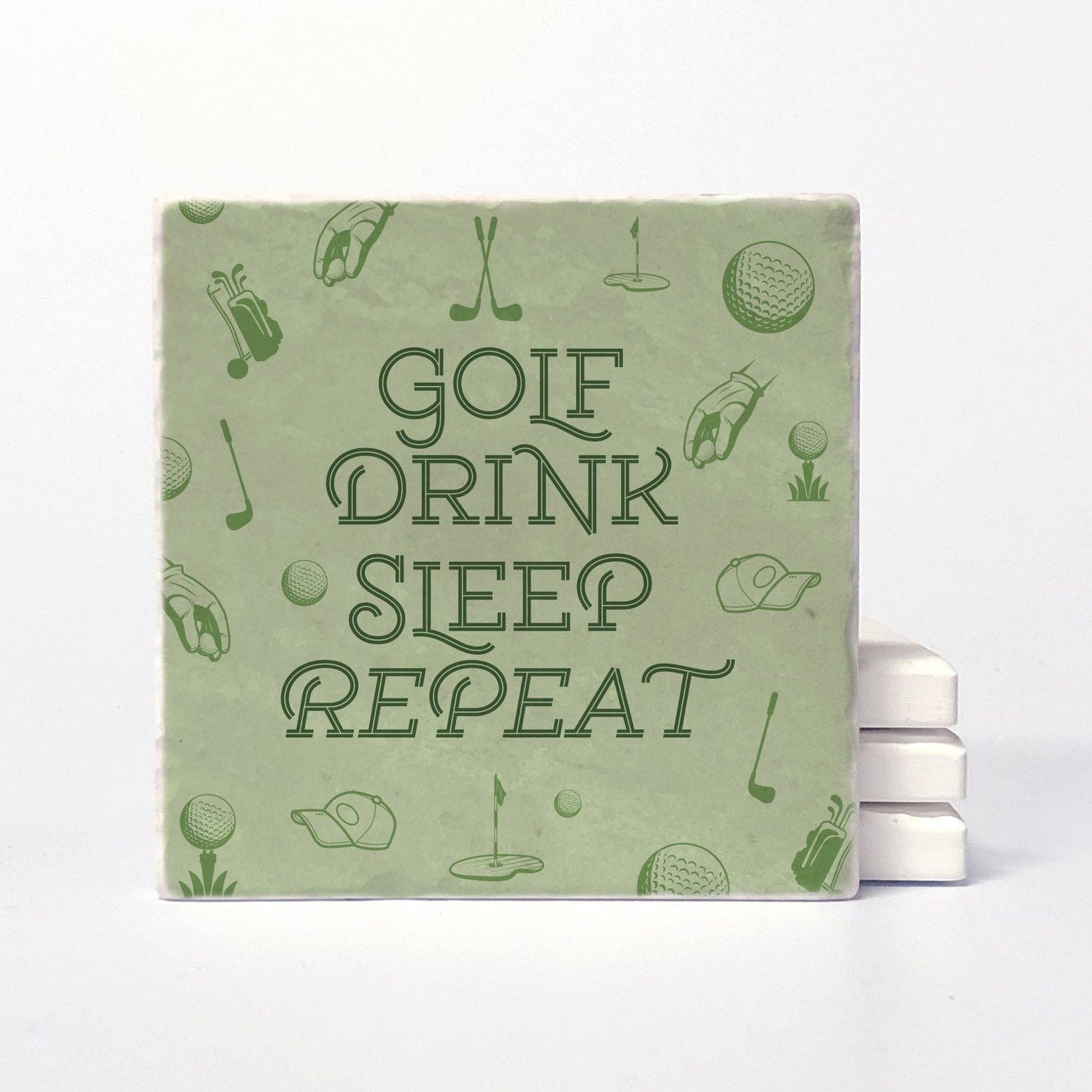 Golf Life Absorbent Ceramic Coaster Set of 4 - 0