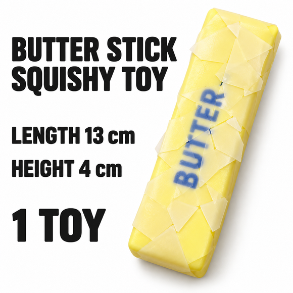 Butter Stick Squishy Toy – Crackle Coating & Slow Rise