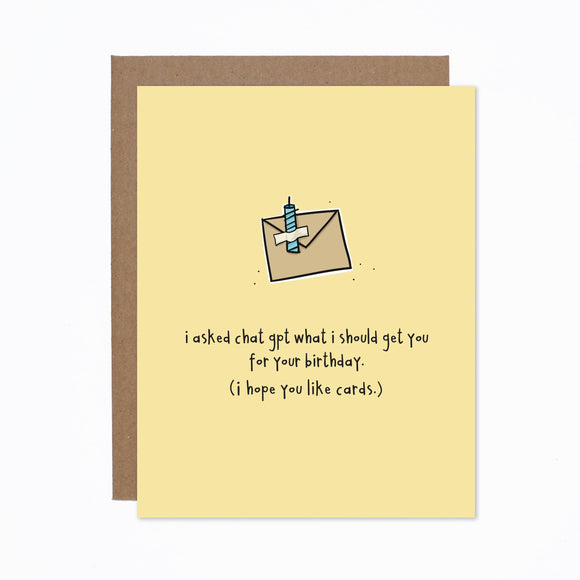 I asked Chat GPT Birthday Card