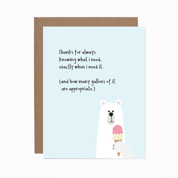 Polar Bear Thank You Card