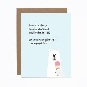 Polar Bear Thank You Card - 0