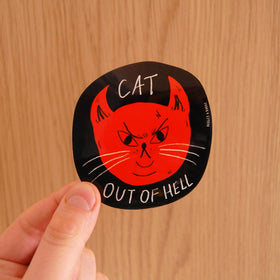 Cat out of Hell Sticker - 0