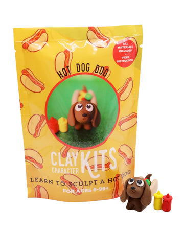 Hot Dog Dog DIY Polymer Clay Kit - Craft for Kids & Adults