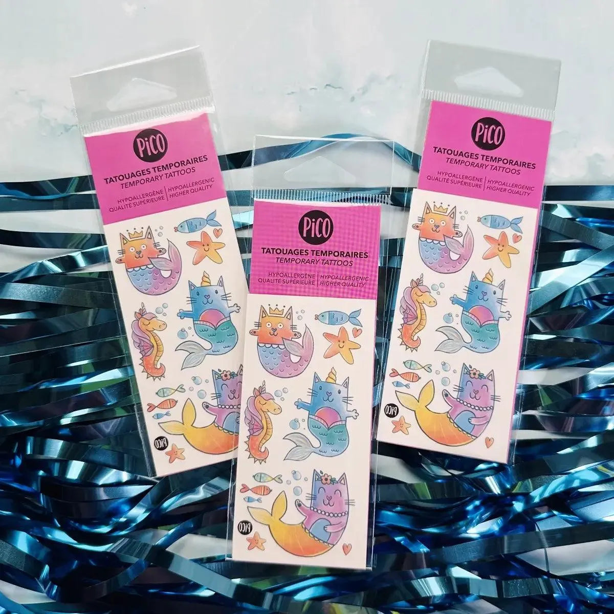 The Cat-mermaids - Temporary Tattoos