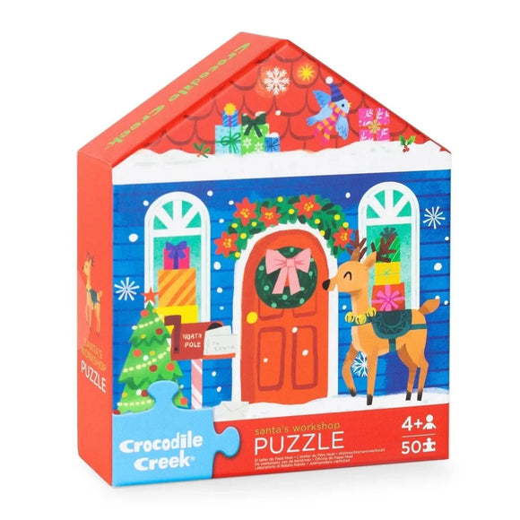 50 PC Flat House Puzzle: Santa's Workshop