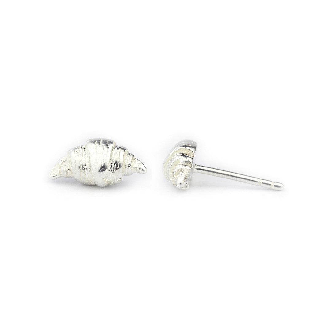 Silver Croissant Studs | Marmalade Designs - 0