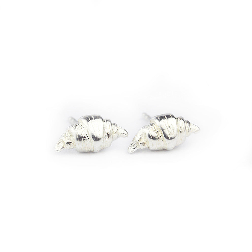 Silver Croissant Studs | Marmalade Designs