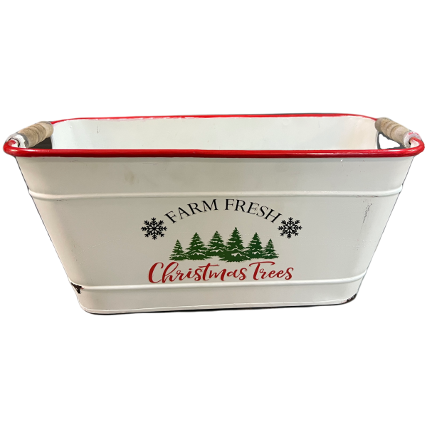 Farm Fresh Christmas Trees Basket