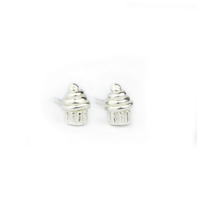 Silver Cupcake Studs | Marmalade Designs
