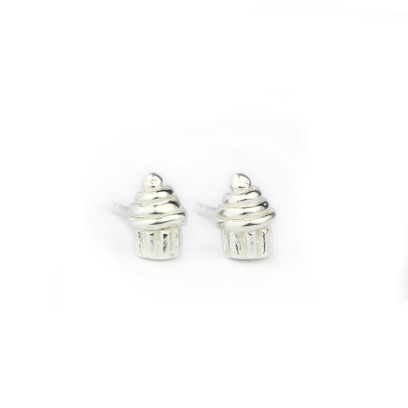 Silver Cupcake Studs | Marmalade Designs