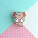 Axolotl in a Floatie Enamel Pin-2