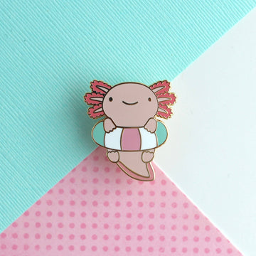 Axolotl in a Floatie Enamel Pin - 0