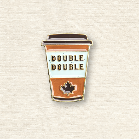 Double Double Coffee Cup Enamel Pin