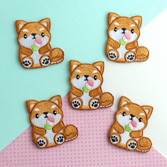 Shiba Inu holding Dango Embroidered Patch