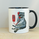 Raccoon on the Phone Mug-5