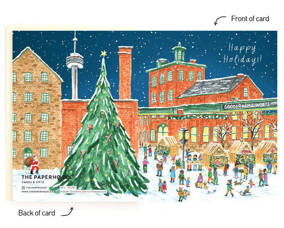 Assorted Box Of 8 'Toronto Wraparound Holiday' Cards