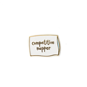Competitive Napper Enamel Pin