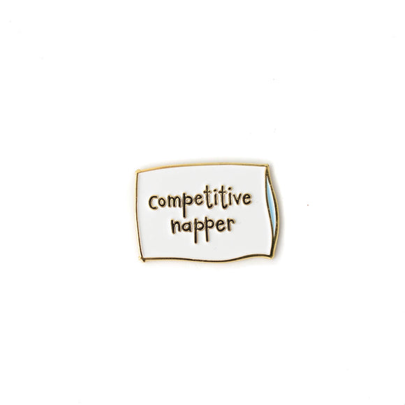 Competitive Napper Enamel Pin