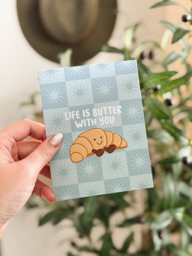 Butter With You Croissant - Love Card - 0