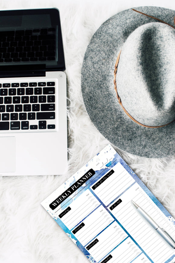 Weekly Desk Pad - Weekly Planner, To Do List, Goals