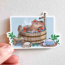Capybara Spa Day Sticker | 3" | Semi-Gloss-1