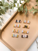 Book Library Stud Earrings  -2