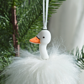 Hairy Swan Ornament - 0