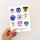 Thank You Pansies Flower Card-4