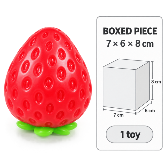 Strawberry Squishy Toy – Crunchy Block Texture