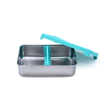 Stainless Steel Bento Box with Lid & Removeable Divider - 0