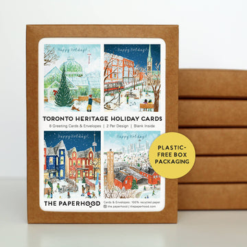 Assorted Box Of 8 'Toronto Heritage Holiday' Greeting Cards - 0