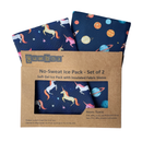 Gel Ice Packs in Fabric Sleeves 2-Pack - Space & Unicorns-1