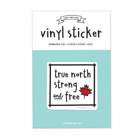 True North Strong and Free Vinyl Sticker - 0