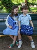 Yumbox Kids Lunch Bag – Shark Print, Insulated, 3-Way Carry-6