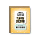 Closer to seniors' discount birthday greeting card-1