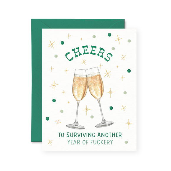 Surviving Another Year Of Fuckery Funny Christmas Card