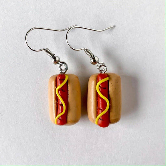 Hot Dog Earrings