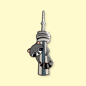 Tower Raccoon Enamel Pin