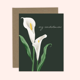 Cala Lily Condolence Card | Sympathy
