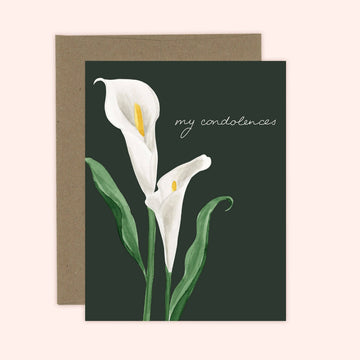 Cala Lily Condolence Card | Sympathy