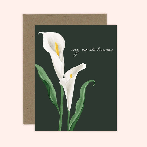 Cala Lily Condolence Card | Sympathy