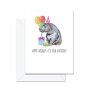 Hippo Hooray! It's Your Birthday! - Greeting Card-1