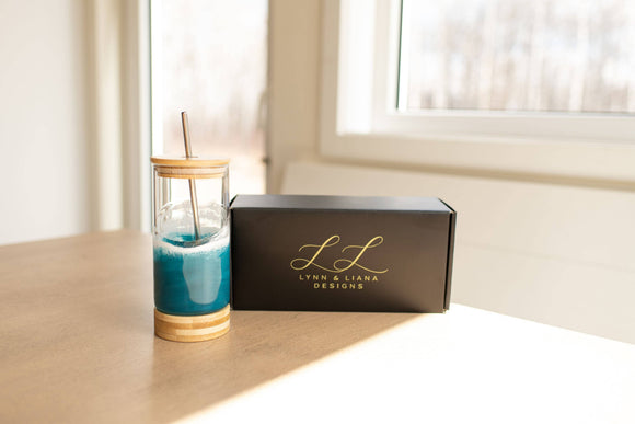 Resin Accented Glass Tumblers