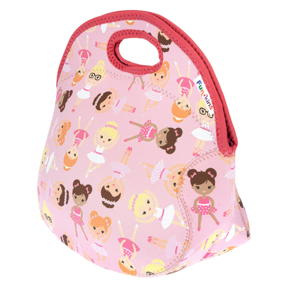 Large, Machine Washable Lunch Bag for Kids - Ballerinas