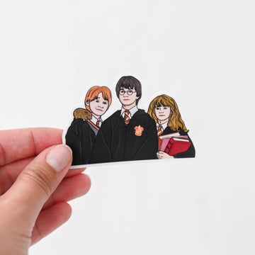 Magical Trio - Wizarding School Pop Culture Vinyl Sticker - 0