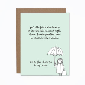 Friend With An Alibi Card